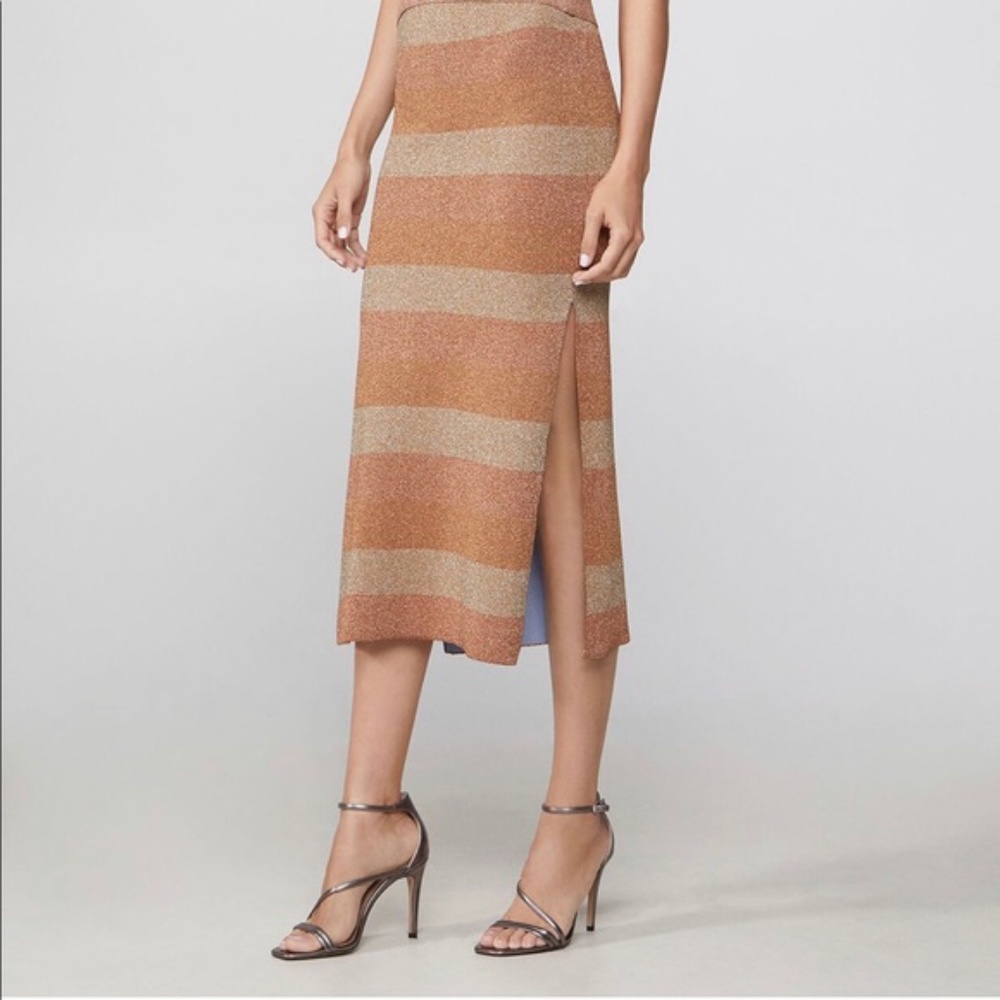 Herve Leger double FACED LUREX Skirt